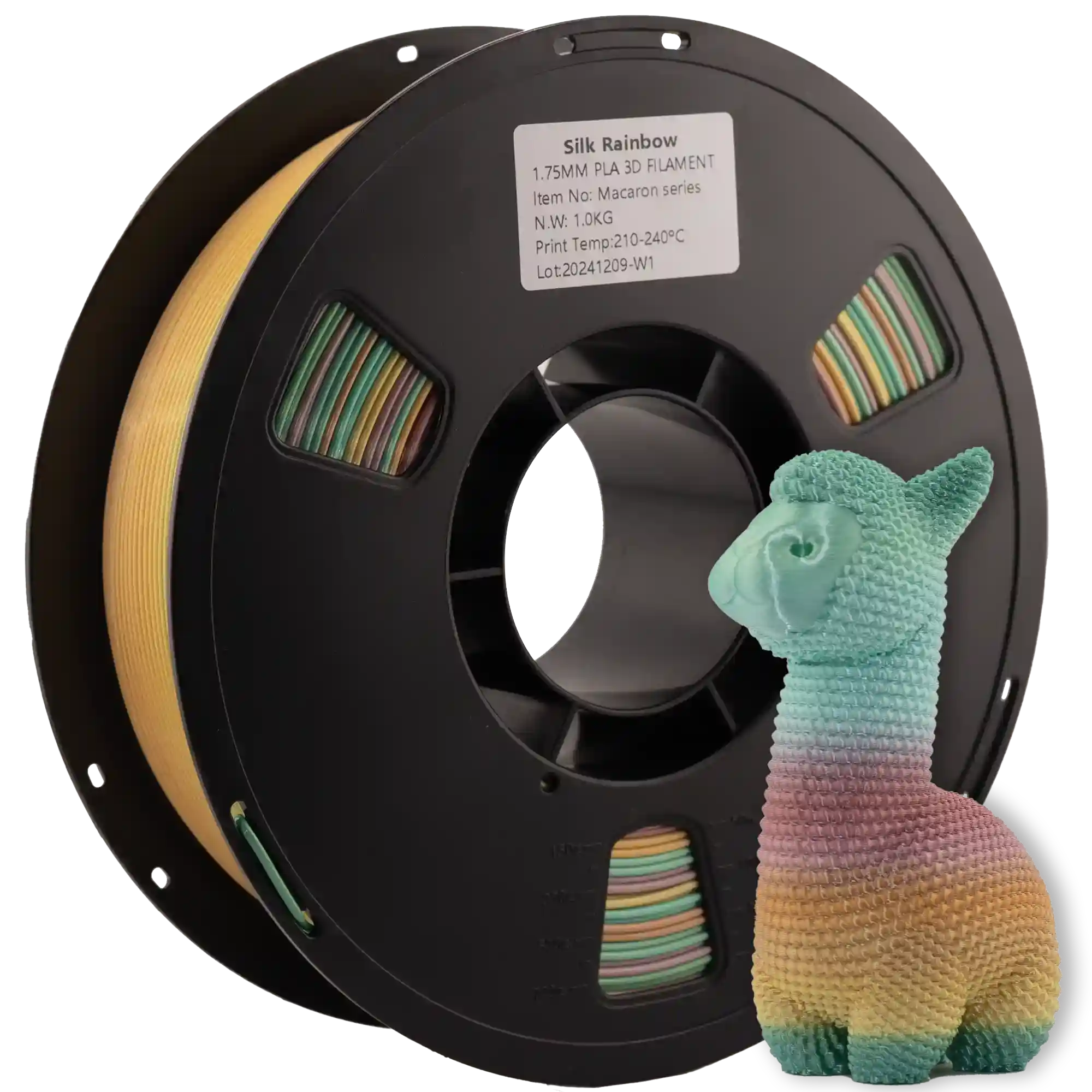 SILK PLA Rainbow -пластик 3DShop для 3D-принтера 1.75mm 1кг Rainbow Macaron