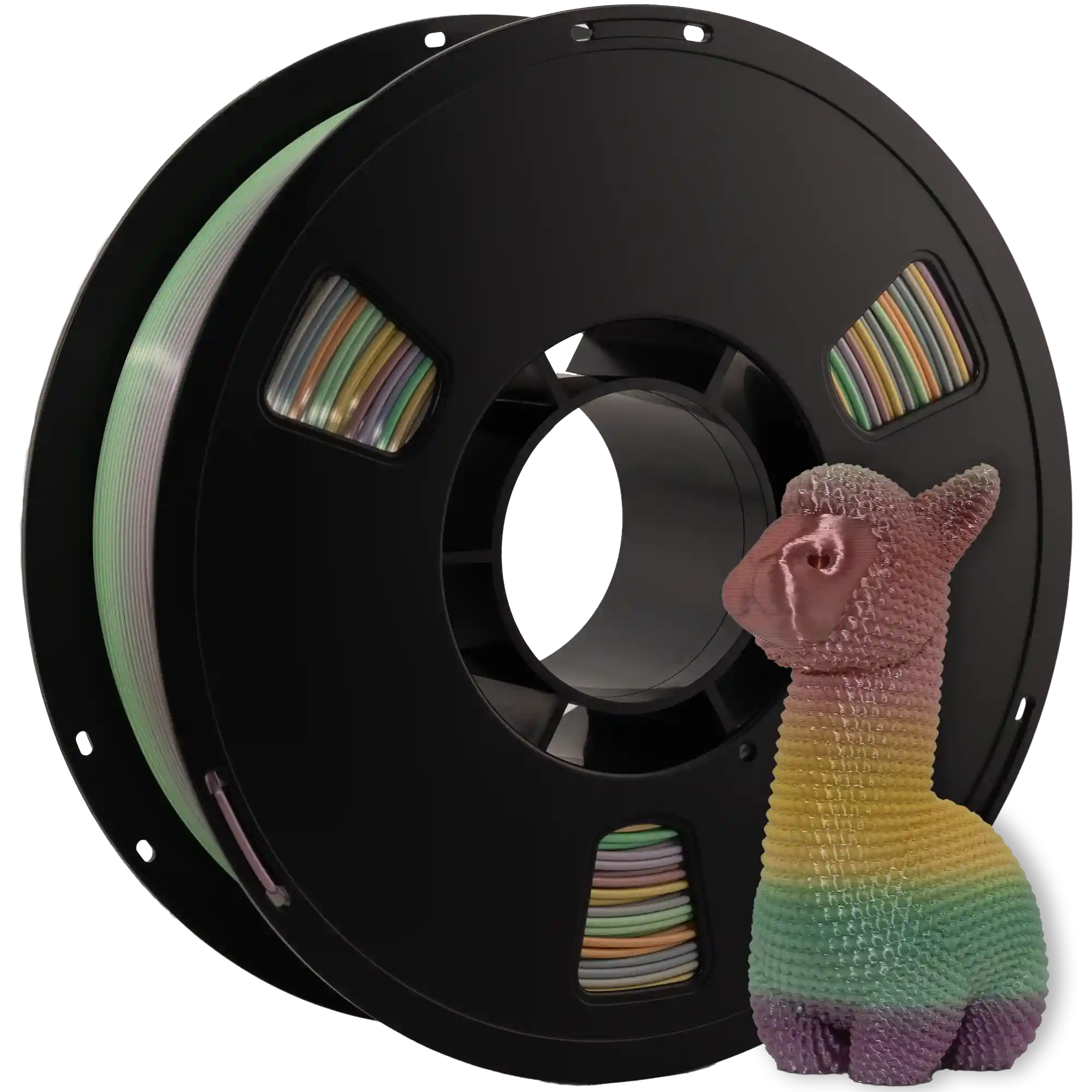 SILK PLA Rainbow -пластик 3DShop для 3D-принтера 1.75mm 1кг Rainbow Жовтий