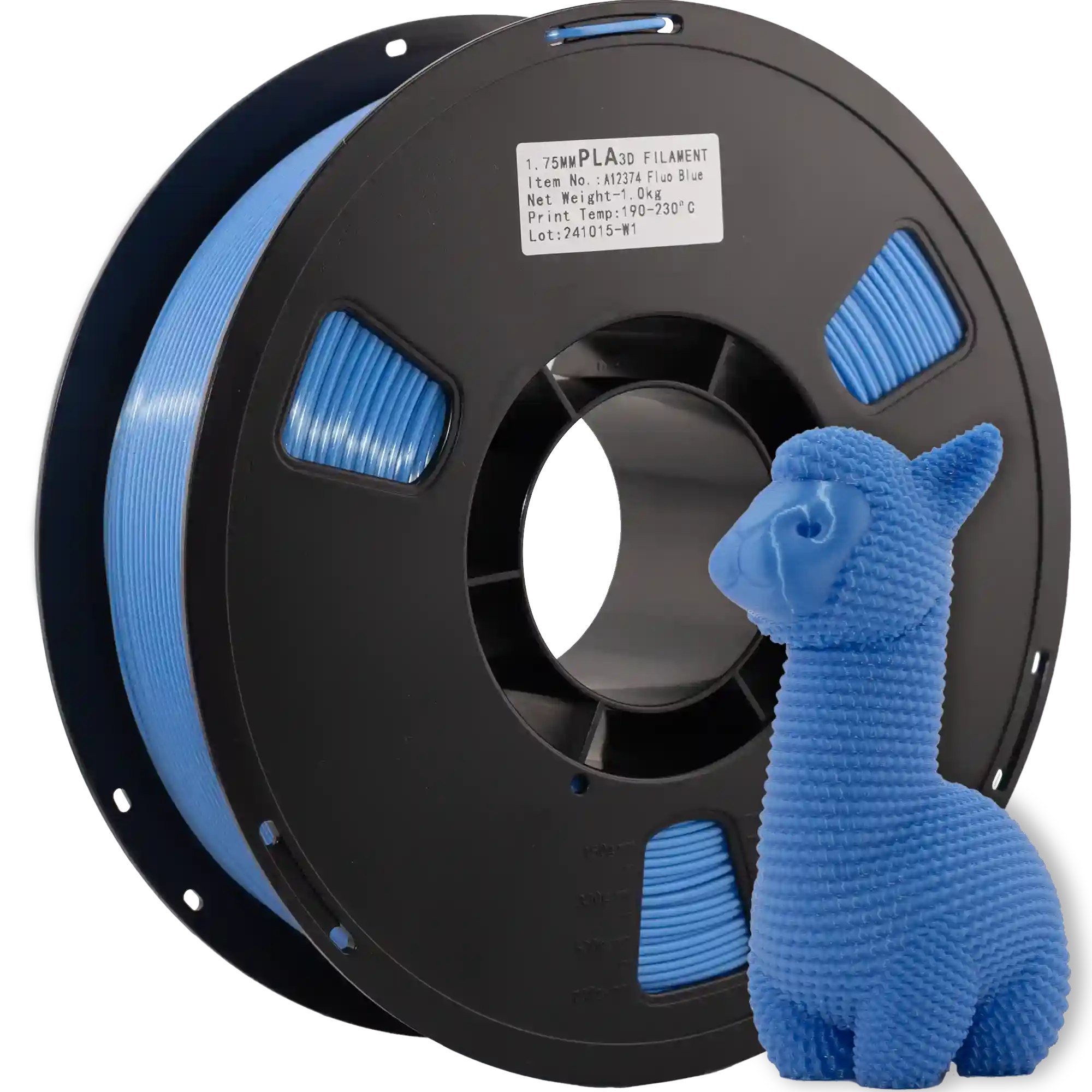PLA-пластик 3DShop для 3D-принтера 1.75mm 1кг Fluorescent Синій