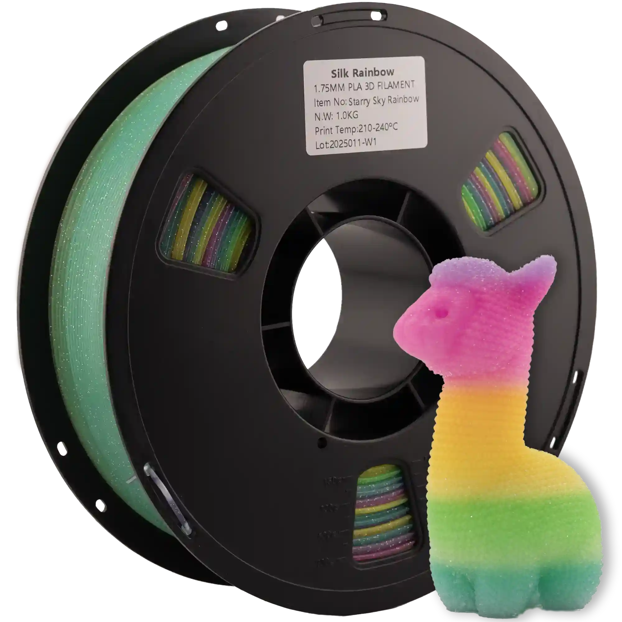 SILK PLA Rainbow -пластик 3DShop для 3D-принтера 1.75mm 1кг Rainbow Starry Sky 