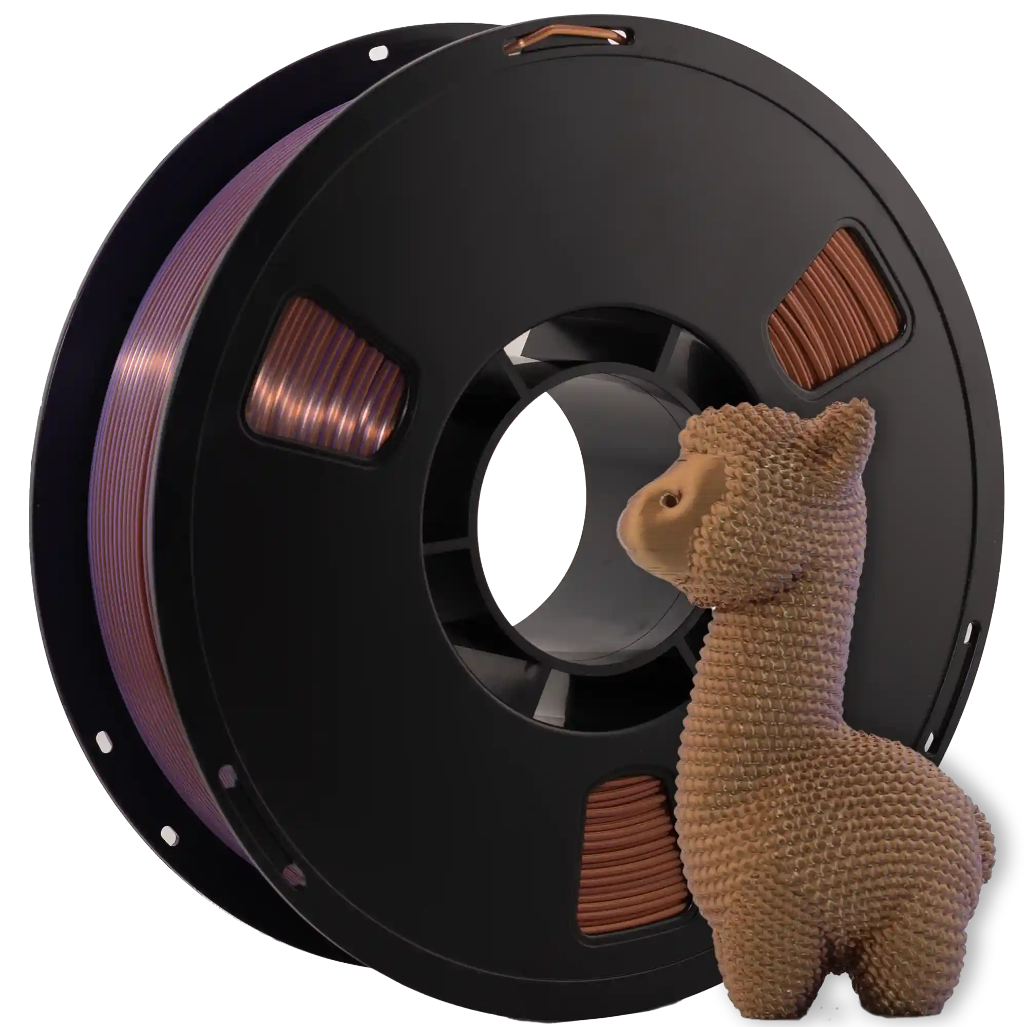 SILK PLA Tri Color-пластик 3DShop для 3D-принтера 1.75mm 1кг Золото Мідь Фіолетовий