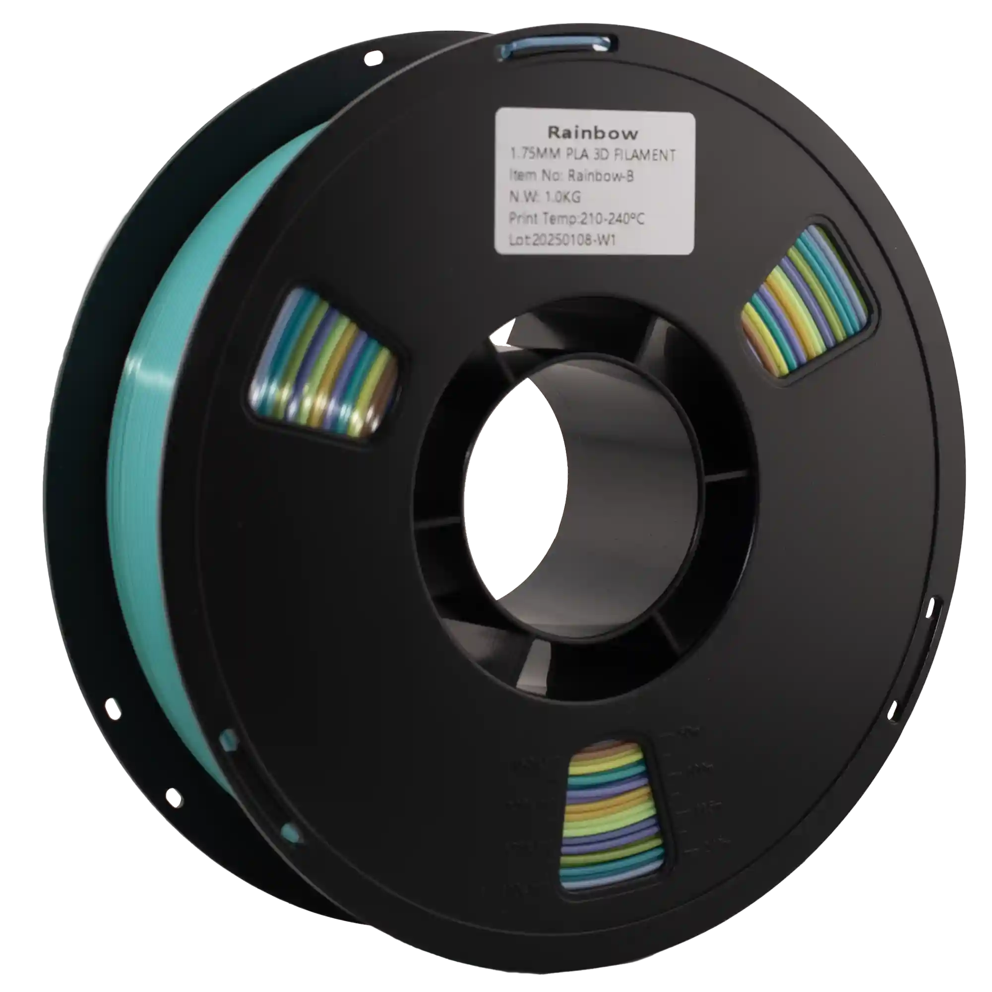 SILK PLA Rainbow -пластик 3DShop для 3D-принтера 1.75mm 1кг Rainbow Синій