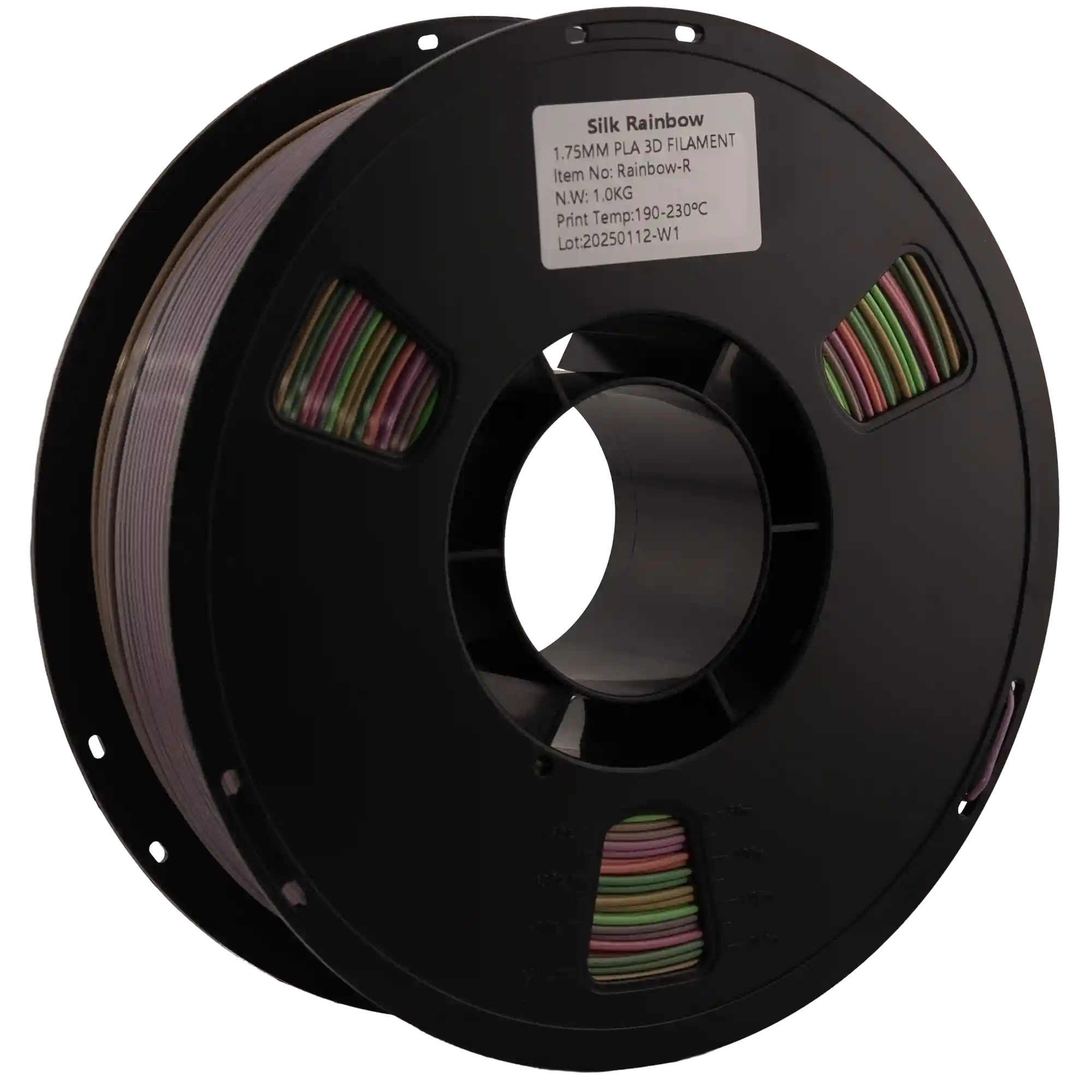 SILK PLA Rainbow -пластик 3DShop для 3D-принтера 1.75mm 1кг Rainbow Червоний