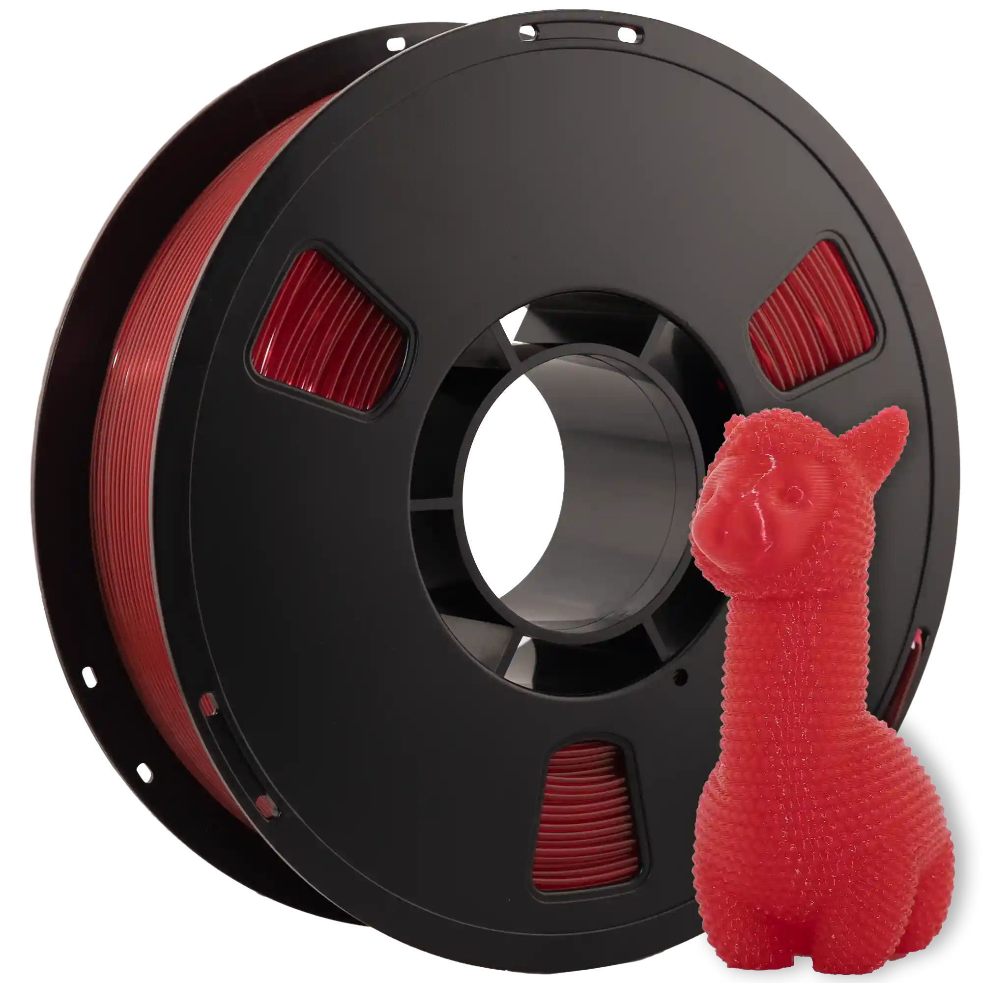 PLA-пластик 3DShop для 3D-принтера 1.75mm 1кг Прозорий Червоний
